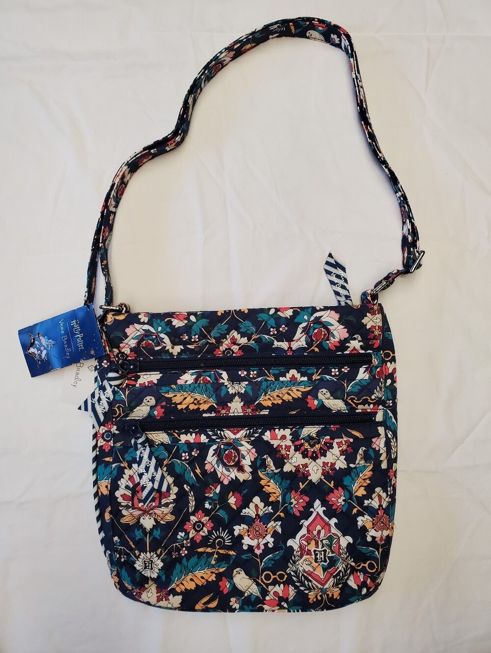 Vera Bradley Harry Potter Triple Zip Hipster Crossbody Home to Hogwarts NWT Navy